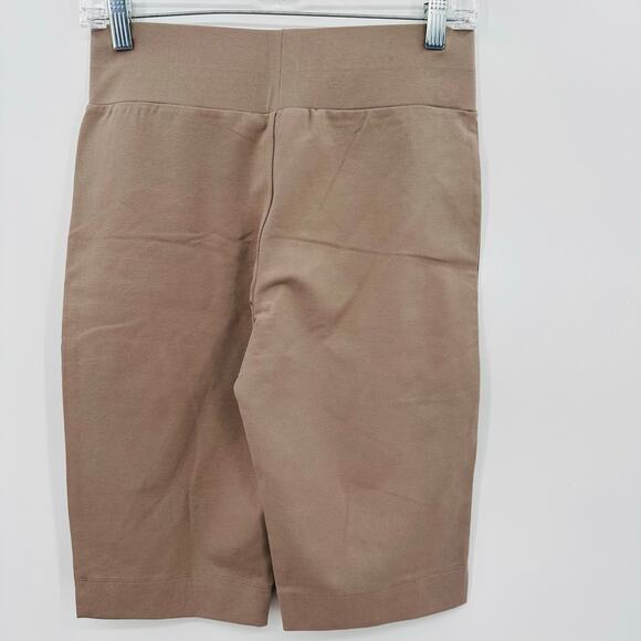 LOGO Layers by Lori Goldstein Bermuda Pull On Shorts Womens XS Petite Brown - Picture 2 of 5